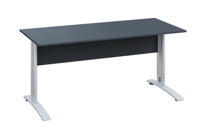 EPK 17 - 16 stůl kancelářský, kovová podnož bílá, deska 18 mm, široký 1600, antracit